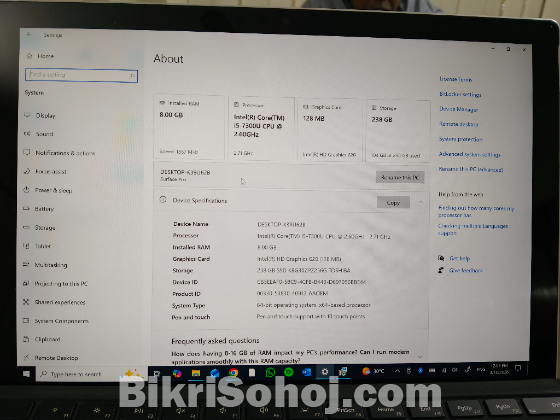 Microsoft Surface laptop